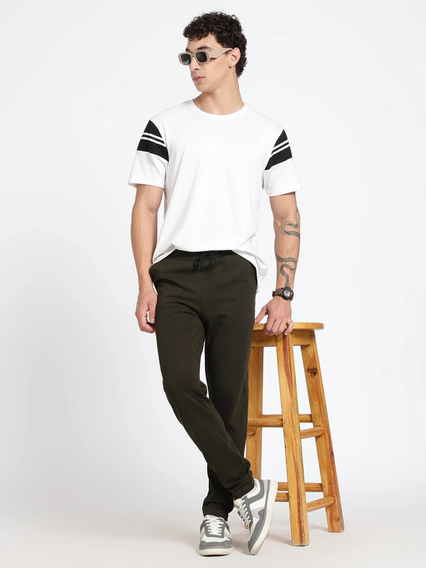 Olive Green Ottoman Men's Track Pants