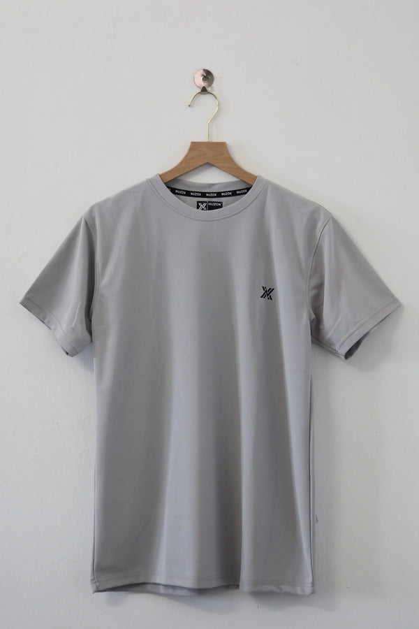 Plain Half Hand T-Shirt Lycra( Lite Grey)