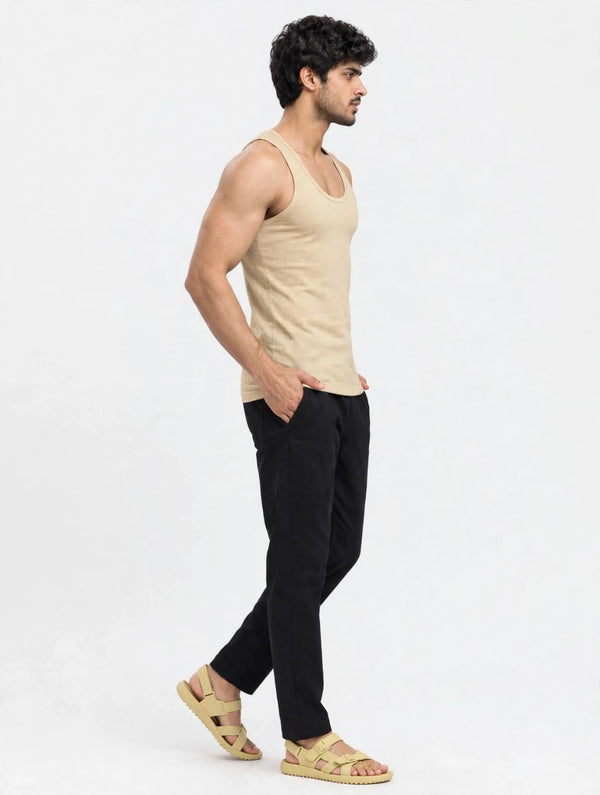 Men's plain 100% cotton vest (sandal)