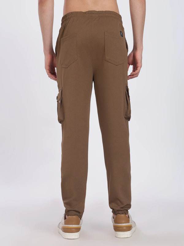 Lycra 6 Pocket Cargo Pant With cuff (Brown)