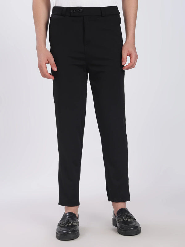 Lycra Formal Pant for Men (Black)