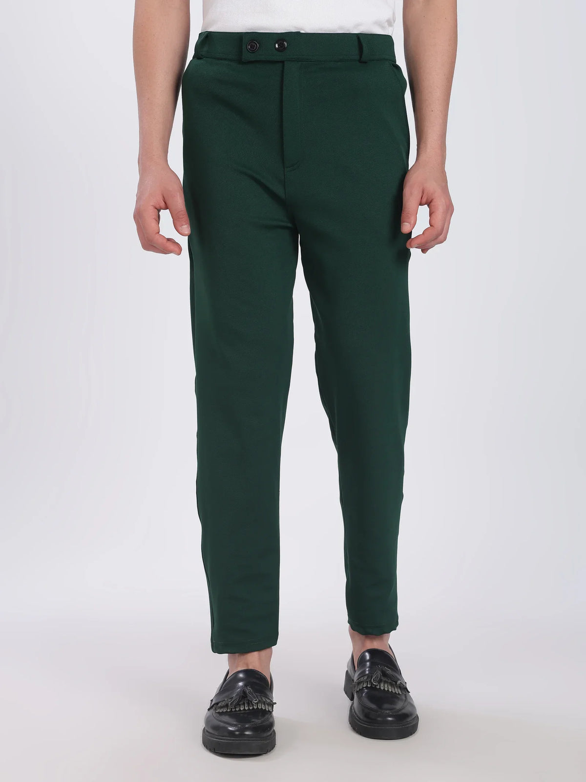 Lycra Formal Pant for Men(Bottel Green)
