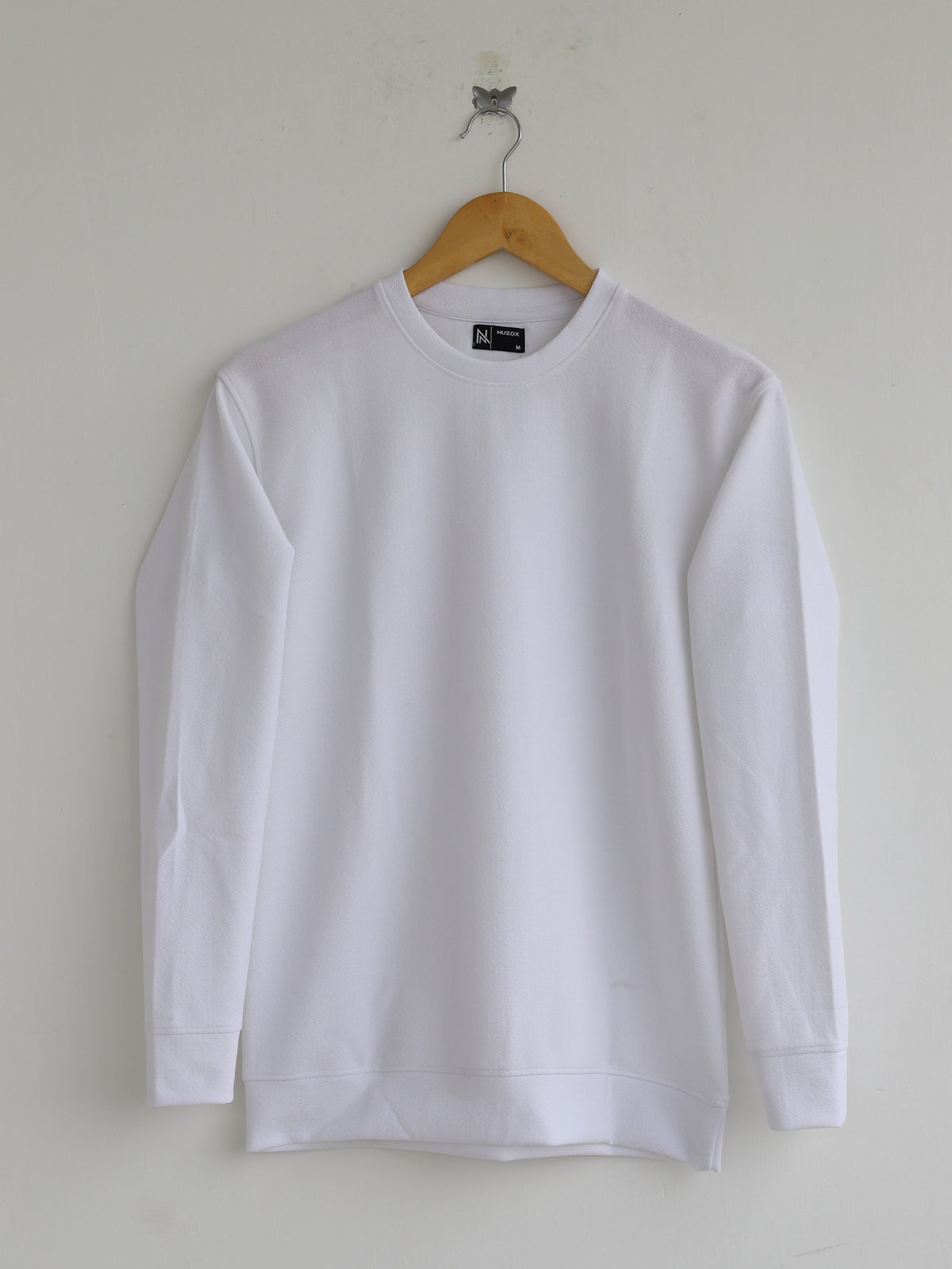 Plain Full Hand Lycra T-shirts (White)