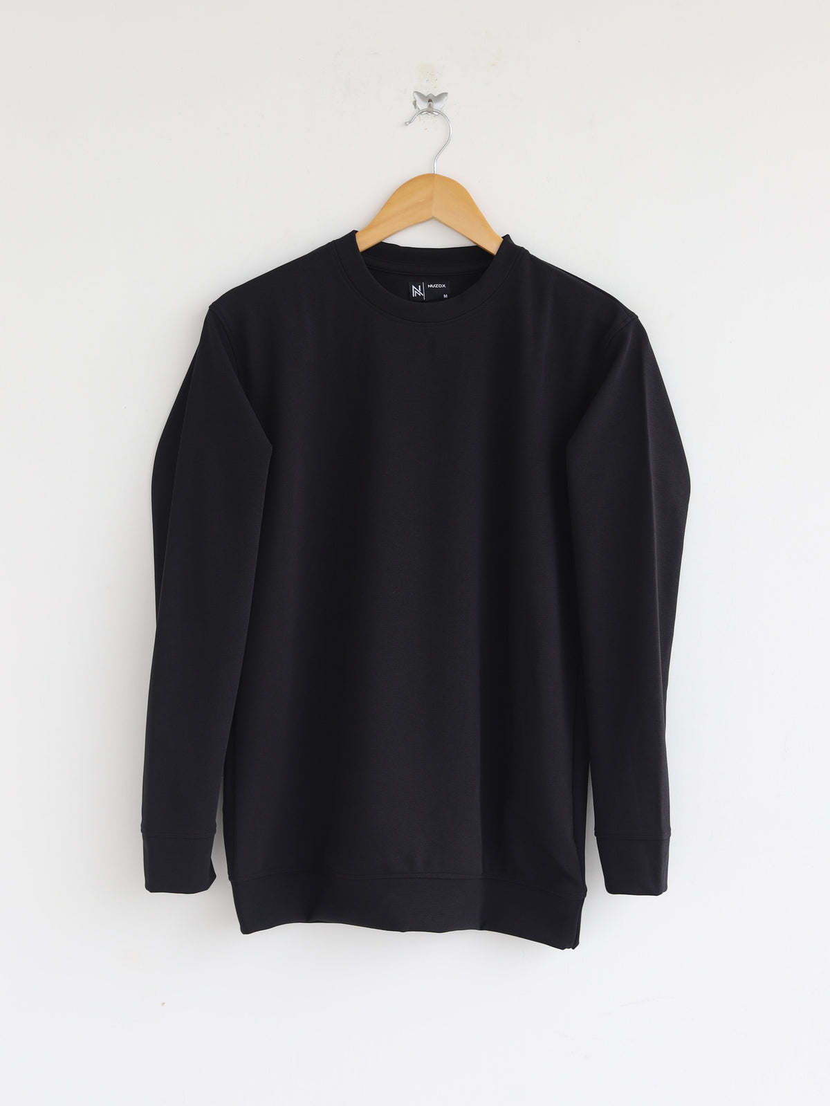 Plain Full Hand Lycra T-shirts (Black)