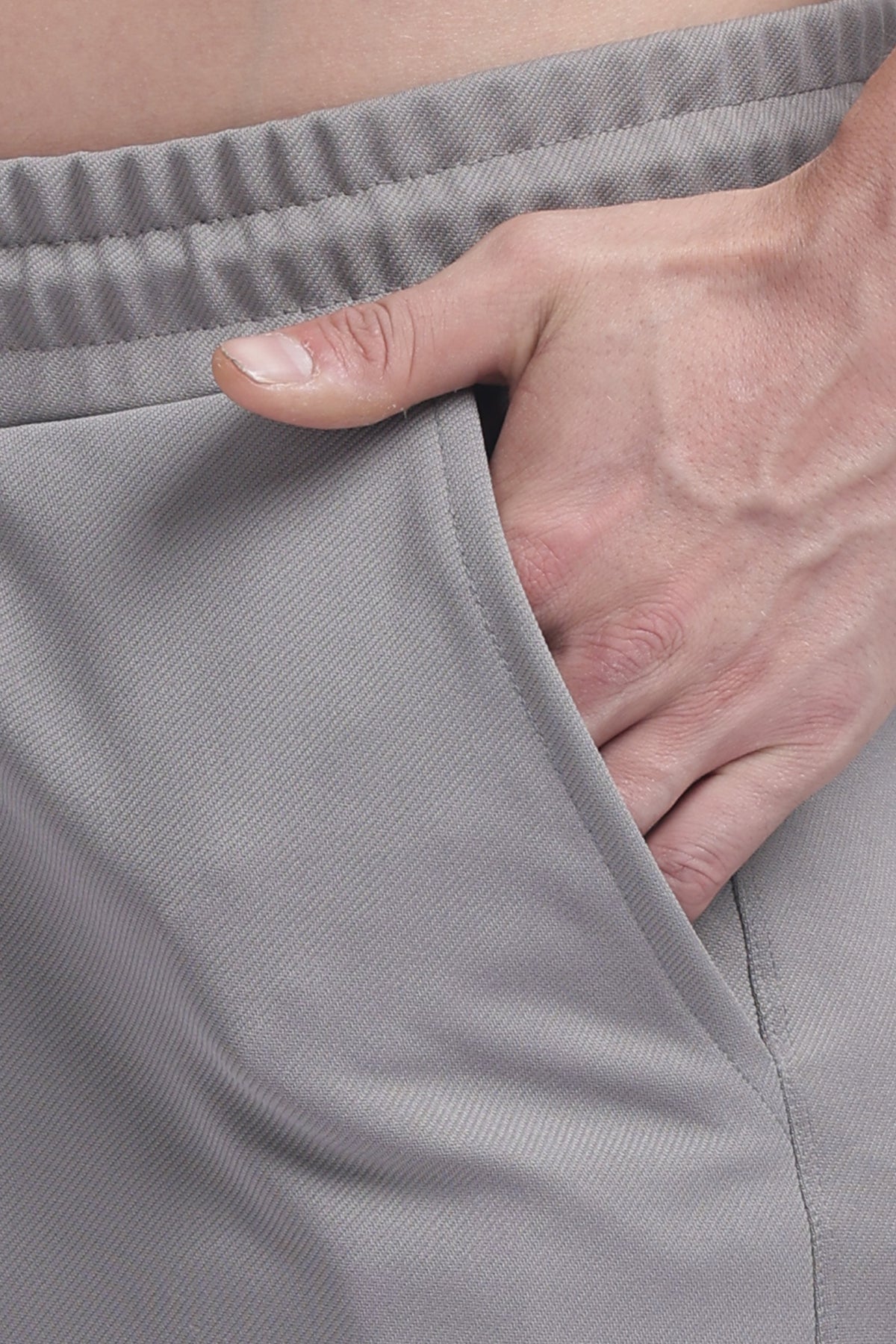 Lycra Five Pocket Cargo Pant Without Cuff (Grey)
