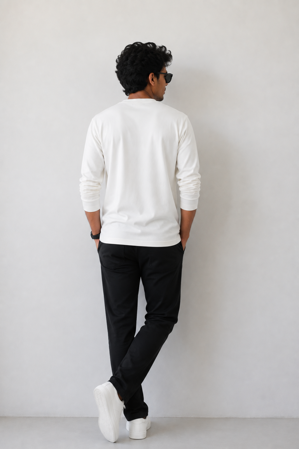 Plain Full Hand Lycra T-shirts (White)
