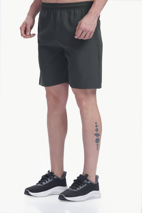 Lightweight Polyester Shorts (Olive Green)
