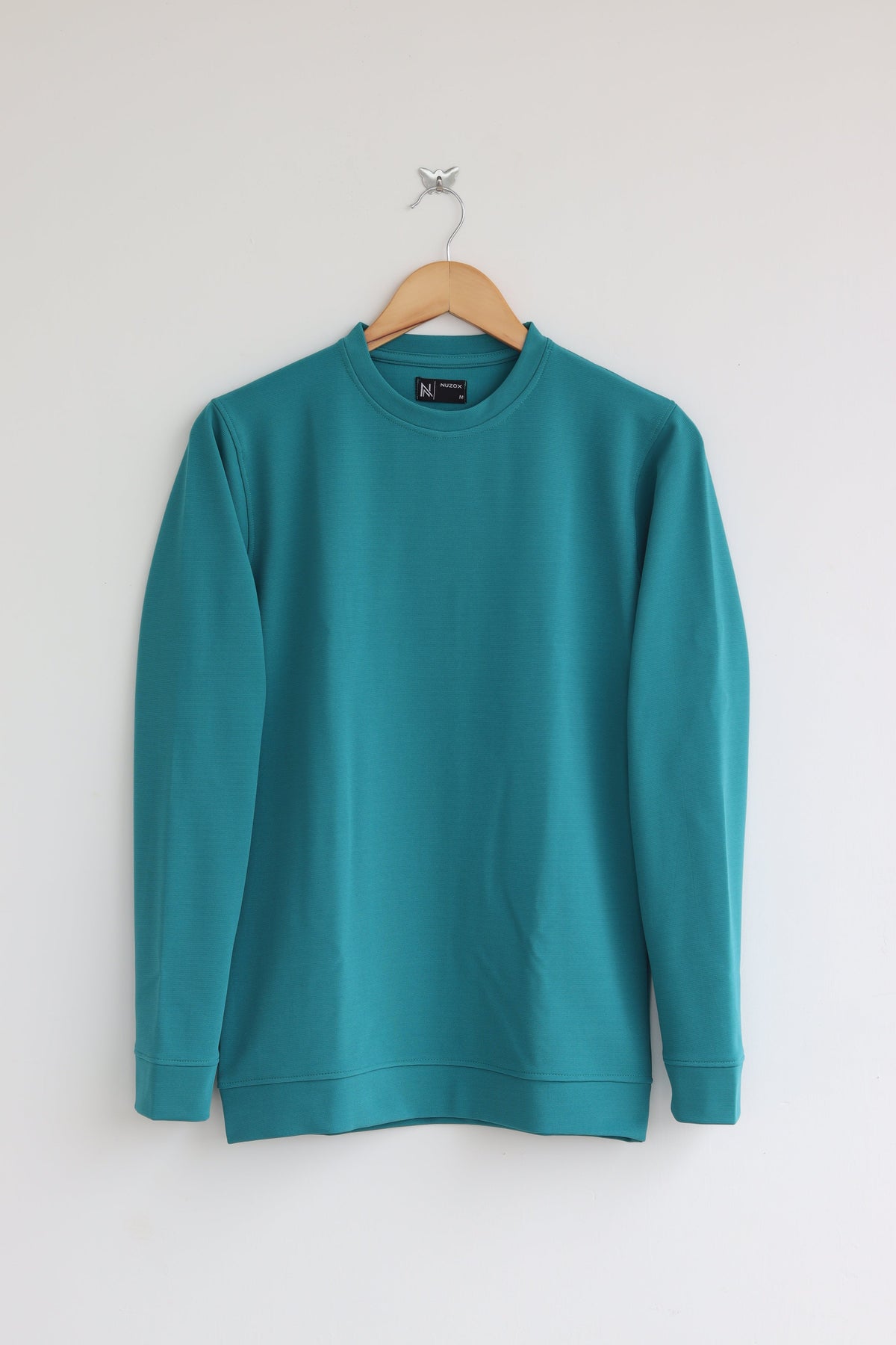 Plain Full Hand Lycra T-shirts (Peacock Green)