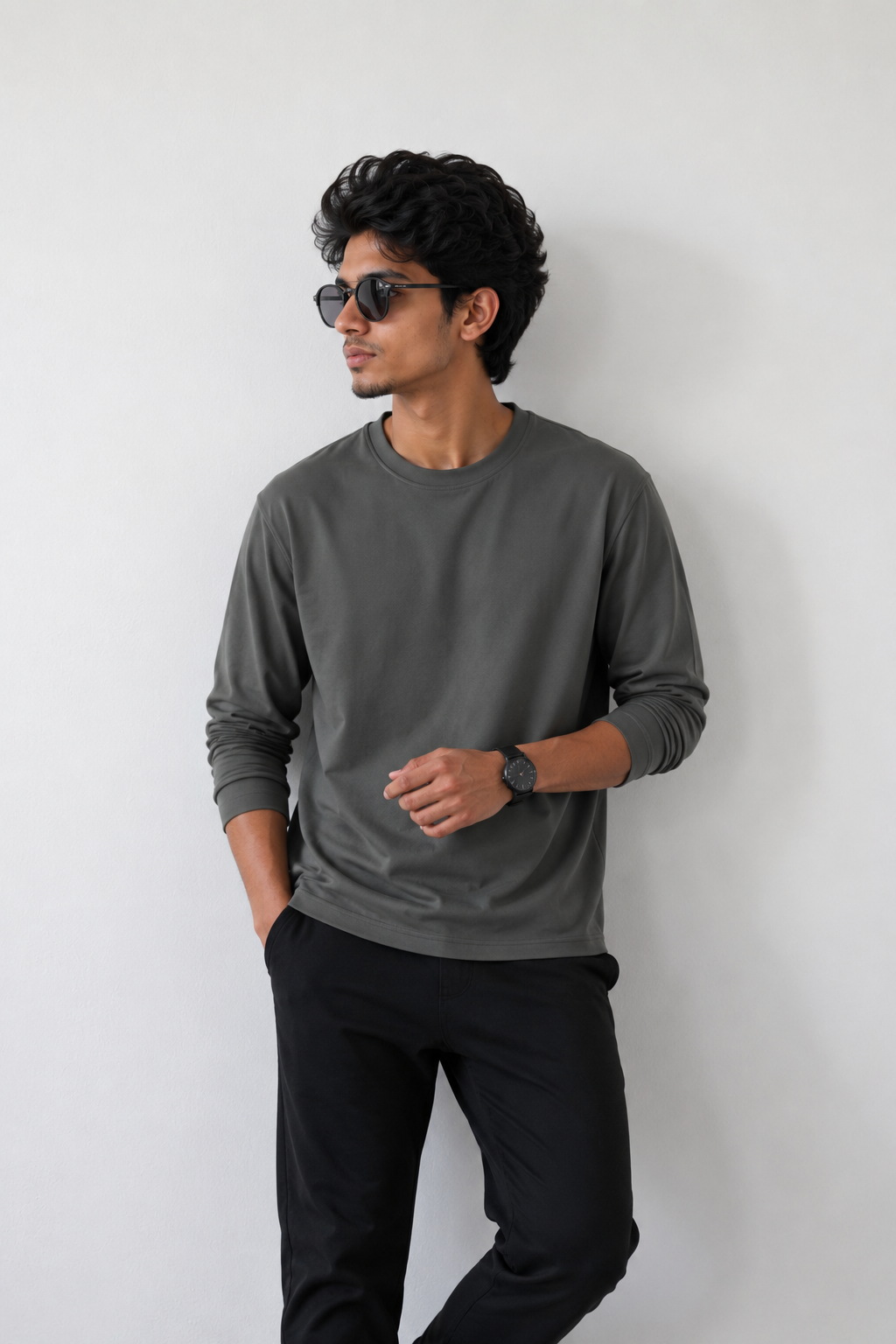 3 t-shirts combo – plain full hand lycra