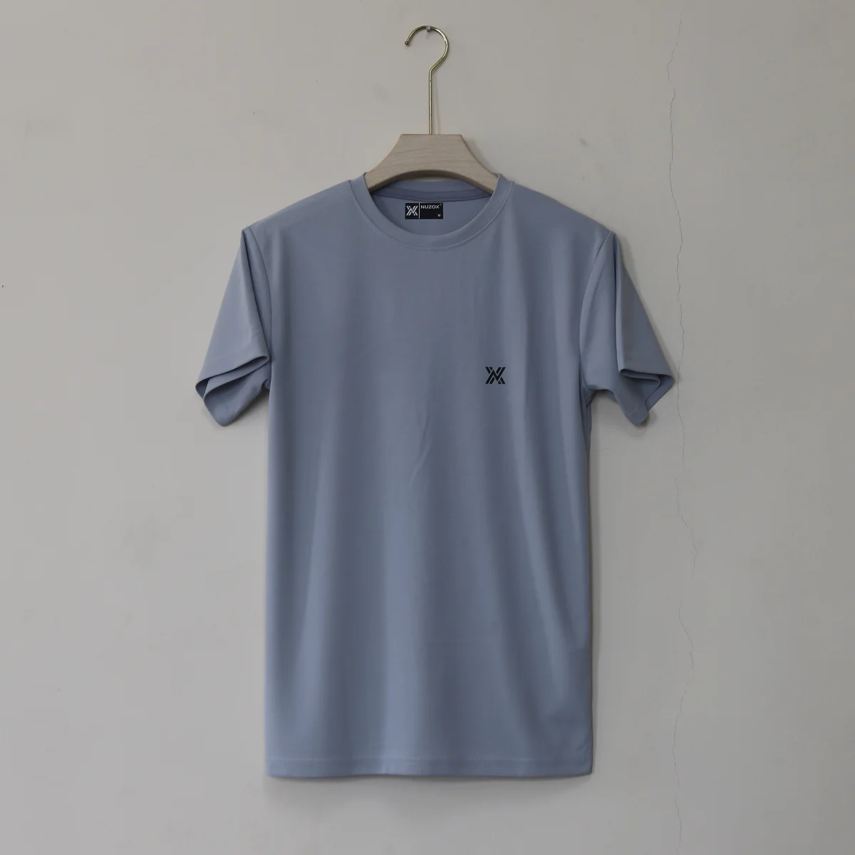 Plain Half Hand T-Shirt Light Grey