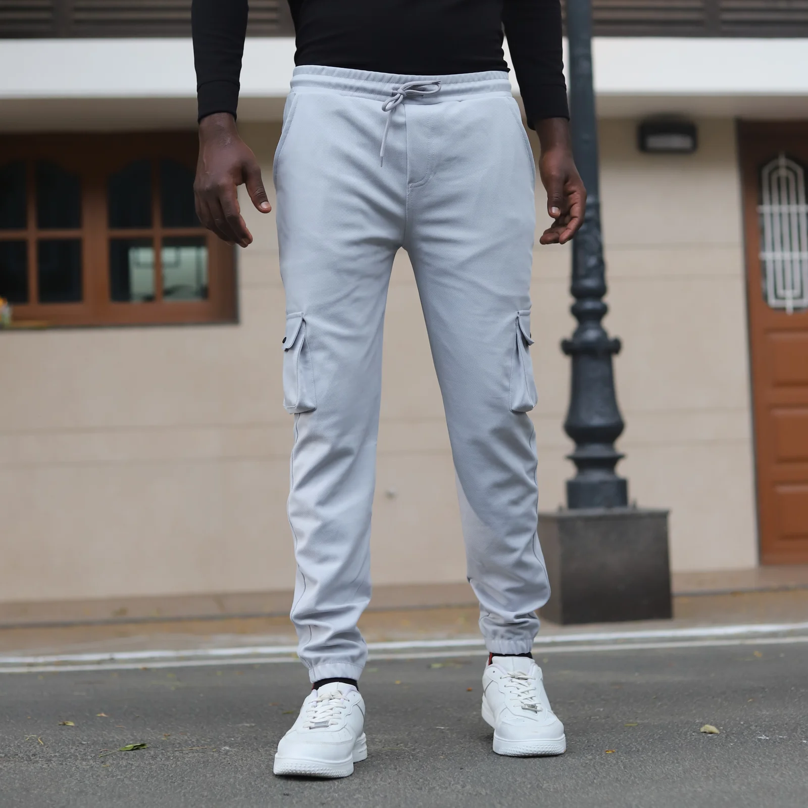 Lycra 6 Pocket Cargo Pant (LIght Grey)